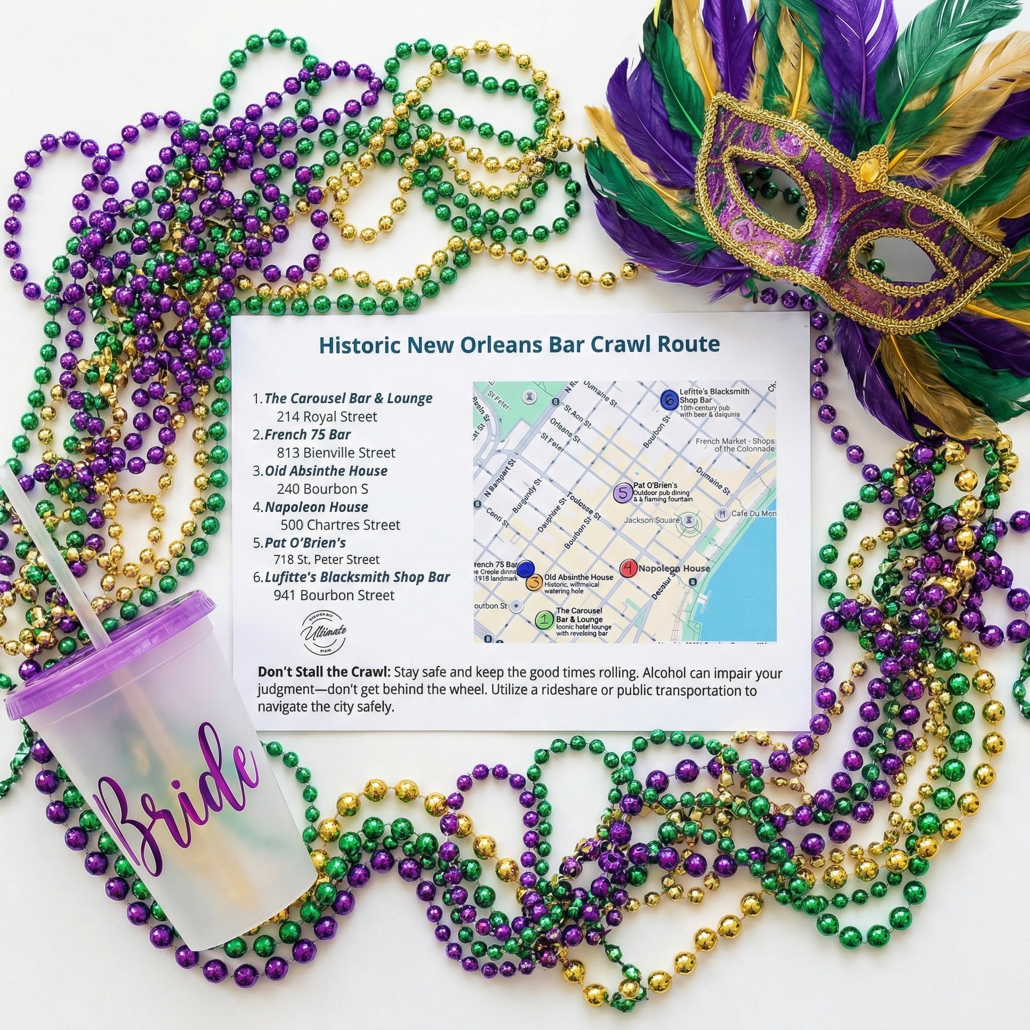 The "NOLA History on Tap" Scratch-Off Bar Crawl (4-Pack)